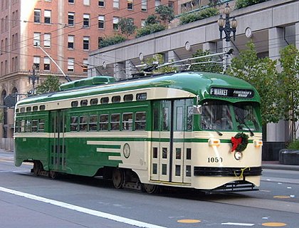 San Francisco Muni single-ended PCC car 1050, 2007. Photograph copyright BrokenSphere/Wikimedia Commons