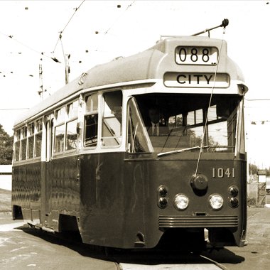 M&MTB PCC 1041 at Preston Workshops, 1973. M&MTB photograph