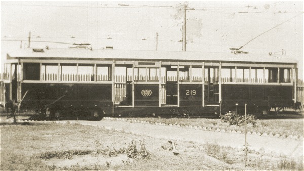 W class No 219 at Preston Depot. From the Melbourne Tram Museum.