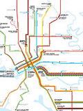 Detail of Melbourne Tramways Map 1914-1918